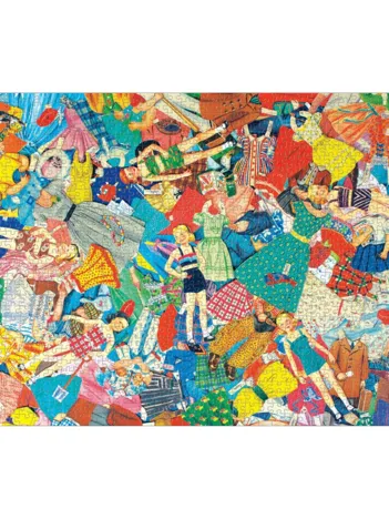 Produit Poupée en Papier Vintage - Puzzle de 1000 pièces dans une Boîte Carrée Image