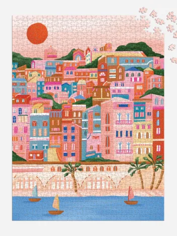 Produit Couleurs de la Côte d'Azur - Puzzle 1000 Pièces dans une Boîte Carrée Image
