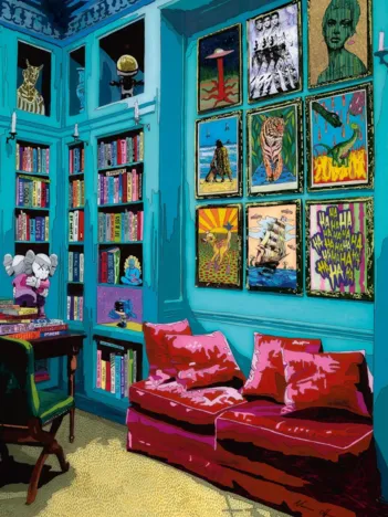 Produit Room with Red Sofa Image