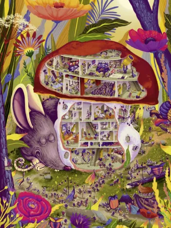 Produit Cartoon Triangular - Living Mushroom Image