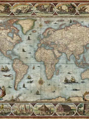 Produit Map Art - Willem Blaeu World Image