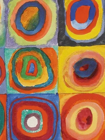 Produit Art Collection - Kandinsky - Carrés et cercles concentriques Image