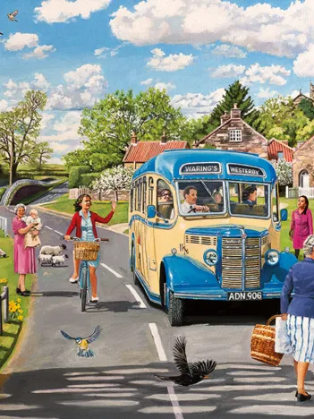 Produit 4 Puzzles - Trevor Mitchell : The Country Bus Image