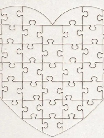 Produit 5 Puzzles Coeurs à Colorier Image