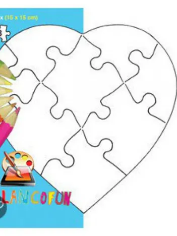 Produit 6 Puzzles coeur à décorer soi-même Image