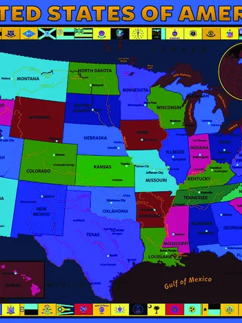 Produit Carte des Etats-Unis Image