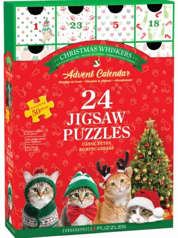 Produit Calendrier de l'Avent - Moustaches de Noel - 24 Puzzles Image