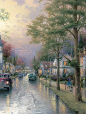 Produit Thomas Kinkade : Le réveil du village Image