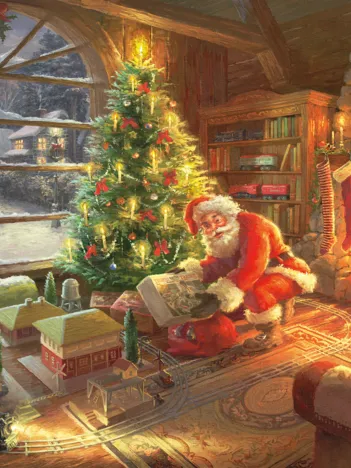 Produit Thomas Kinkade - Le Père Noël est là! Image