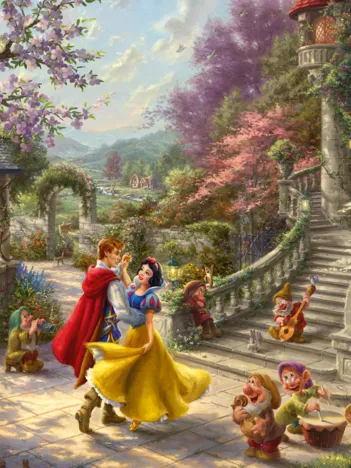 Produit Thomas Kinkade, Disney, Blanche-Neige - Danse avec le Prince Image