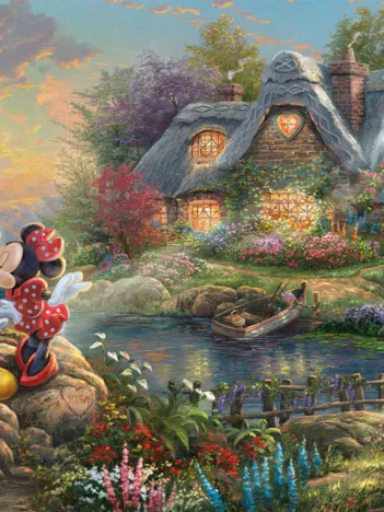 Produit Thomas Kinkade, Disney-Sweethearts Mickey & Minnie Image