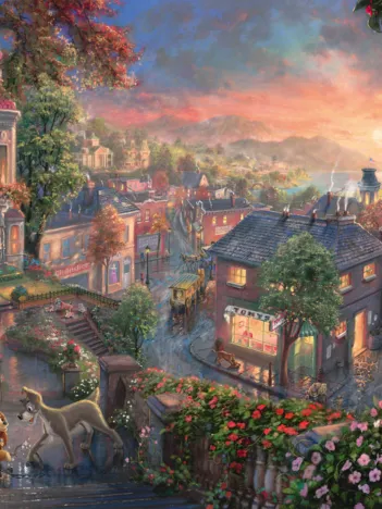 Produit Thomas Kinkade - Disney - La Belle et le Clochard Image
