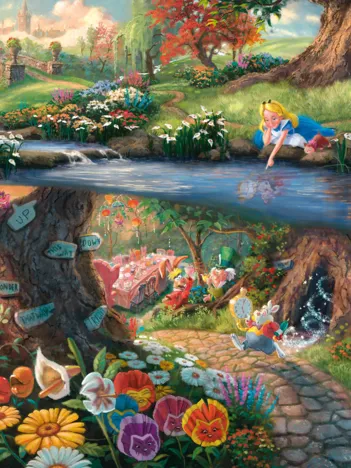 Produit Thomas Kinkade - Disney - Alice au Pays des Merveilles Image