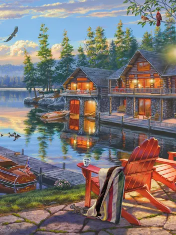 Produit Sur les Rives du Lac Loon, New York Image