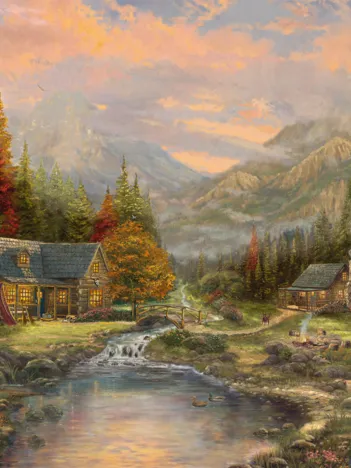 Produit Puzzle en bois - Le Ruisseau de Montagne Image