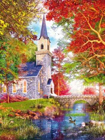 Produit La Chapelle dans la Forêt d'Automne Image