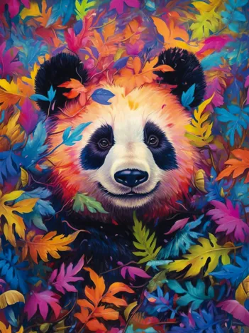 Produit Le Panda dans la Forêt Arc-en-Ciel Image
