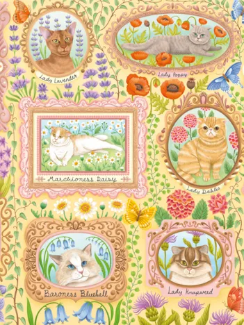 Produit Nobles Chats Parmi les Fleurs Image