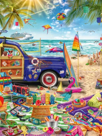 Produit Une Plage Haute en Couleur Image