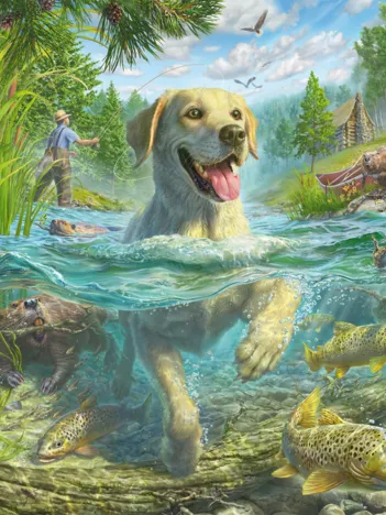 Produit Mark Fredrickson - Labrador à la pêche Image