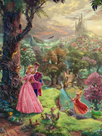 Produit Thomas Kinkade - Disney, La Belle au Bois Dormant Image
