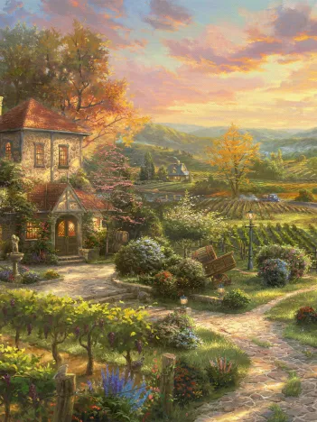 Produit Thomas Kinkade - Dans le Vignoble Image