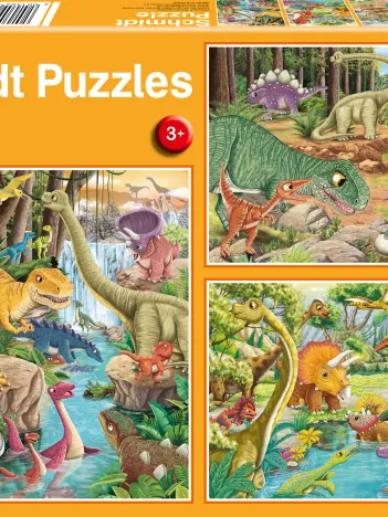 Produit 3 Puzzles - Les Dinosaures s'Amusent Image