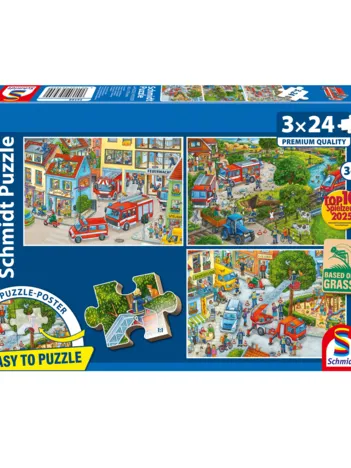 Produit 3 Puzzles - Pompiers Image