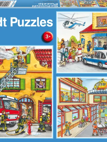 Produit 3 Puzzles - Pompiers et Secours Image