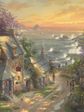 Produit Thomas Kinkade - Le Cottage et le Phare Image