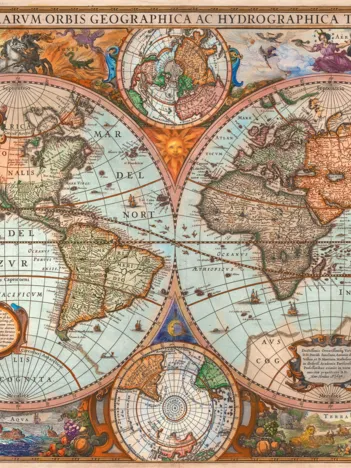 Produit Vieille Carte du Monde Image