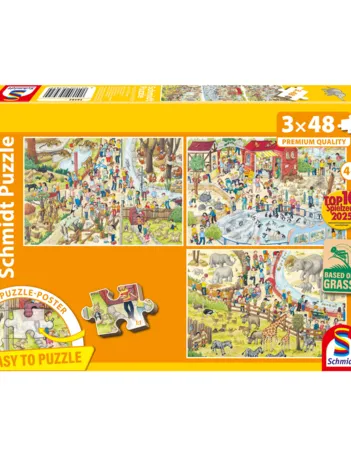 Produit 3 Puzzles - Plaisir au zoo Image