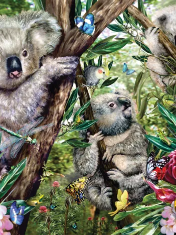 Produit Une Adorable Famille de Koalas Image