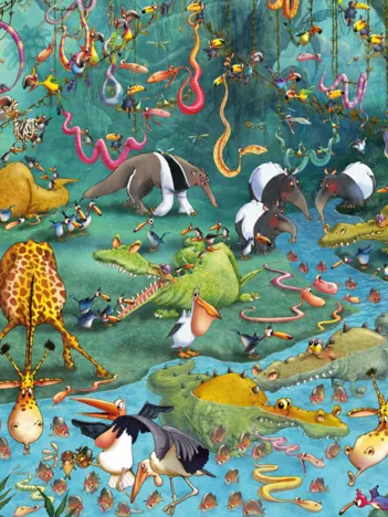 Produit Puzzle en Bois Découpé à la Main - Crocos Et Compagnie Image