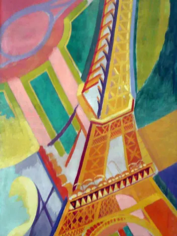 Produit Puzzle en Bois Découpé à la Main - Robert Delaunay - Tour Eiffel Image