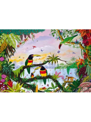 Produit Puzzle en Bois Découpé à la Main - Alain Thomas : La Jungle Image