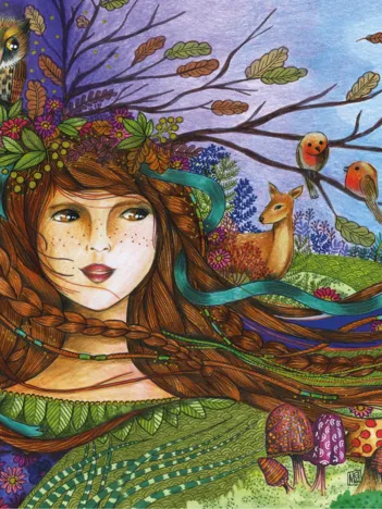 Produit Puzzle en Bois Découpé à la Main - Gardienne De La Nature Image