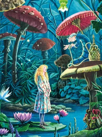 Produit Puzzle en Bois Découpé à la Main - Alice Au Pays Des Merveilles Image