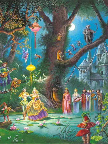 Produit Puzzle en Bois Découpé à la Main - Mariage D'Une Fée Image