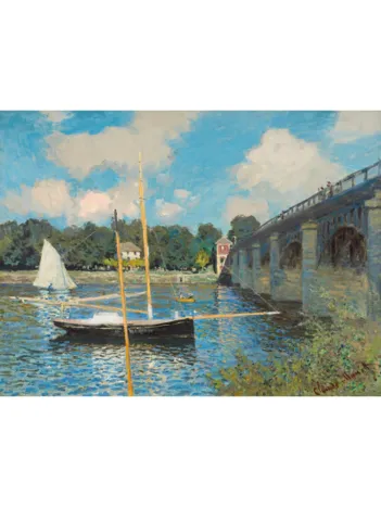 Produit Puzzle en Bois Découpé à la Main - Claude Monet : Le Pont D'Argenteuil Image