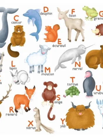Produit Puzzle en Bois Découpé à la Main - Hannah Weeks : L'Alphabet Des Animaux Image