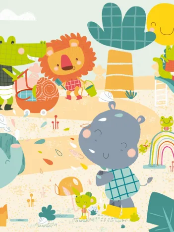 Produit Puzzle en Bois Découpé à la Main - La Savane S'Amuse Image