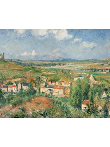 Produit Puzzle en Bois Découpé à la Main - Camille Pissarro - L'Hermitage En Été Image
