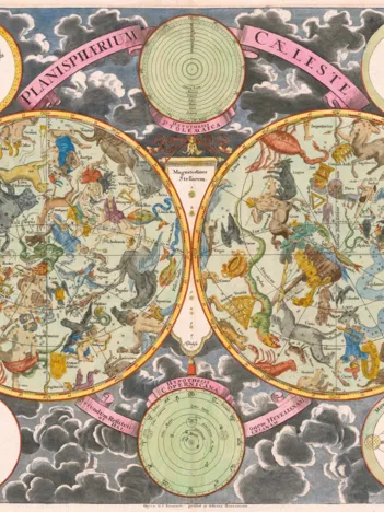 Produit Puzzle en Bois Découpé à la Main - Planisphère Céleste Image