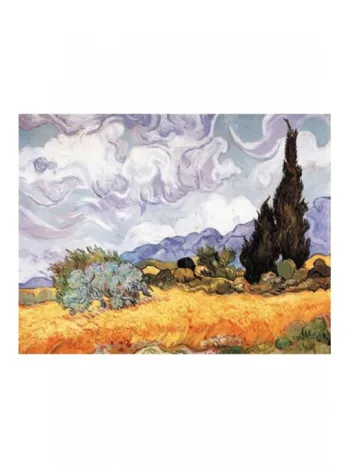 Produit Puzzle en Bois Découpé à la Main - Vincent Van Gogh : Les Blés Jaunes Image