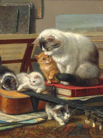 Produit Puzzle en Bois Découpé à la Main - La Leçon De Musique Image