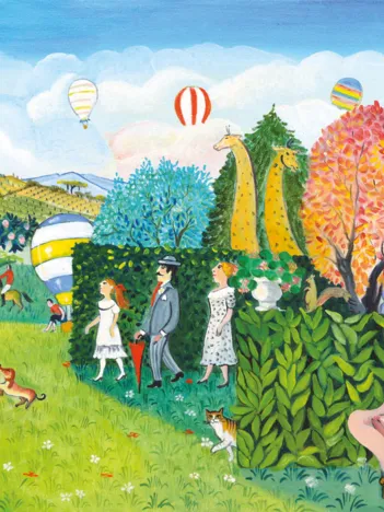 Produit Puzzle en Bois Découpé à la Main - Les Haies Image