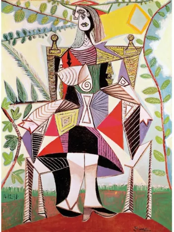 Produit Puzzle en Bois Découpé à la Main - Picasso : Femme Au Jardin Image