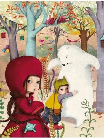 Produit Puzzle en Bois Découpé à la Main - Lebot Sophie : Rencontre En Forêt Image