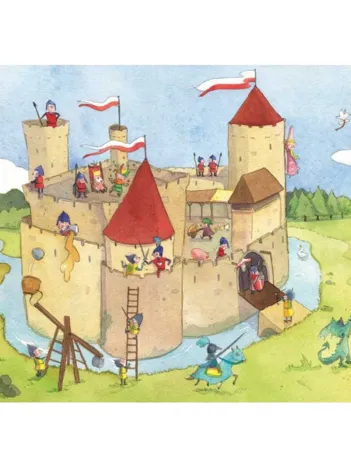 Produit Puzzle en Bois Découpé à la Main - Panique Au Château-Fort Image